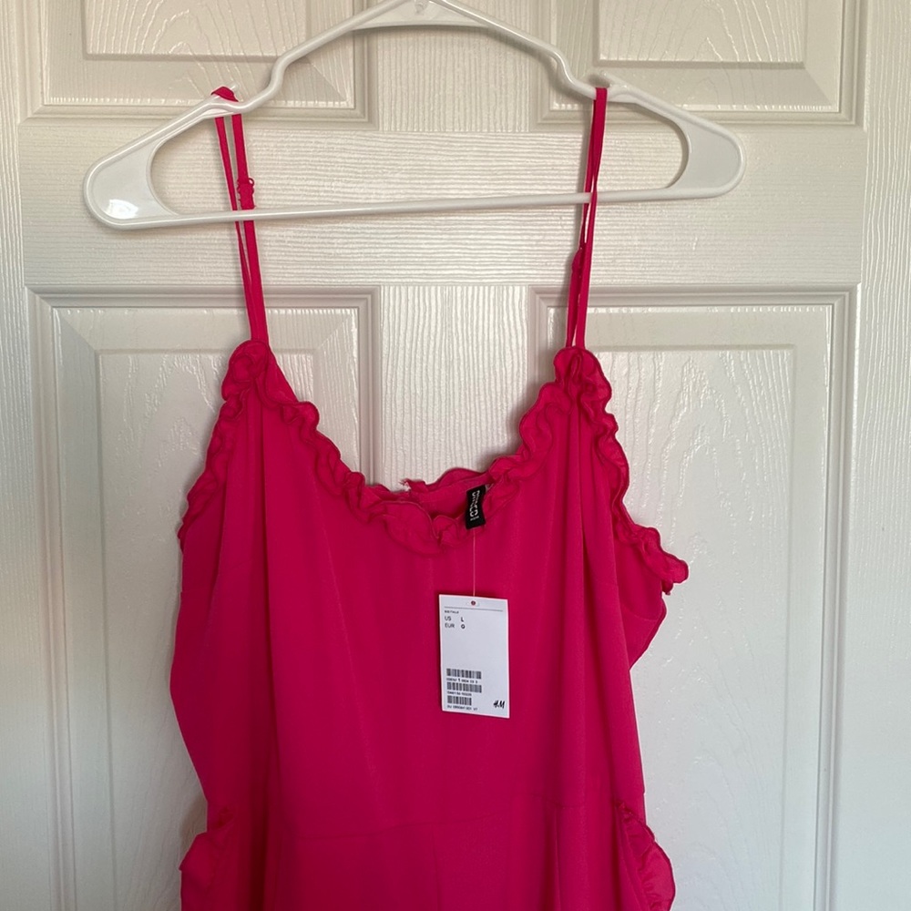 Pink H&M jumpsuit with pockets